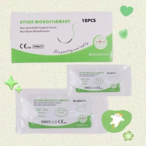 Veterinary Diagnostic Equipment Sutures Sterile Plain Catgut Nylon Customized Disposable Surgical Thread With Needle