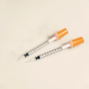 Veterinary Disposable Insulin Syringe 30g 6mm Sterile 1ml Medical Grade PP Orange Horse Safety Tip Case Syringes 31g 8mm