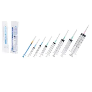 Veterinary Disposable Syringes with Needles PE Packaging