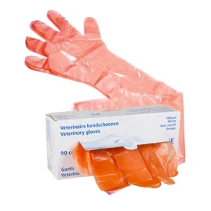Veterinary Exam Breeding Gloves Disposable Long Arm PE for Sheep Cattle Horse