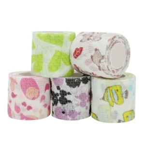Veterinary Grade Non Woven Cohesive Bandage Self Adhesive Elastic Wrap for Pet Dog Cat Wound Dressing and Fixation