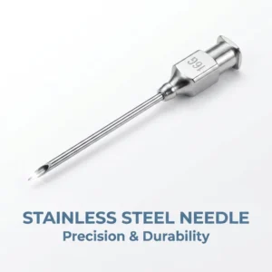 Veterinary Knurled Round Hub Needles Stainless Steel Vaccine Syringe Injection Needles for Animal Diagnosis Injection