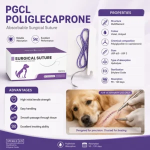 Veterinary Pgcl Monocryl Suture Manufacturer Suturas Monocryl Plus