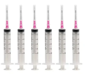 Veterinary Plastic Syringe 10CC Disposable Plastic Luer Slip Syringes With Needle for Animal Use
