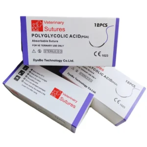Veterinary Surgical Instruments Absorbable Synthetic Thread Medical Sterile Surgical PGA Sterilized Sutures