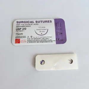 Veterinary Surgical Sutures Needle Absorbable Sutures POLYGLYCOLIC ACID Manufacturers Veterinary Needle