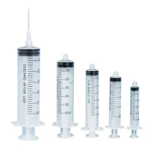 Veterinary Use Medical Disposable Sterile Plastic 1ml 3 Ml 5ml 10ml 20ml 60ml Plastic Luer Lock Syringe with Needle