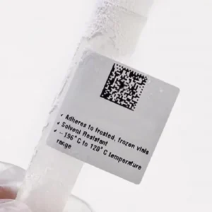 Vial Biobanks Chain Barcode Self Adhesive Vinyl Tubes Diagnostic Temperature Labels Cold Cryogenic Labels Oil Proof Durable