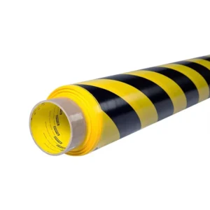 Vinyl Adhesive Tape 5702 Yellow & Black Lane Underground Safety Warning Marking Tape for Identify Hazard Areas