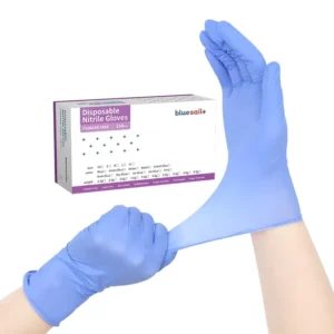 Violet Blue Nitrile Examination Gloves Doctor Nurse Dentist Pet Care Disposable Powder Free 4mil Nitrile Gloves for Medical