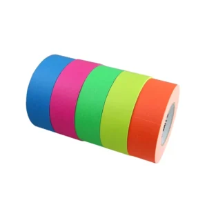 Visible Glowing Blacklight Reactive Neon Fluorescent Colored Adhesive Gaffer Luminous Warning Marking Cotton Cloth Tape