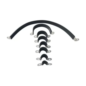 W1 P Type Galvanized Steel Rubber Hose Clamp Inch Pivoting Key Secure Fastening U Shaped Clip Saddle Clamp Saddle Clip