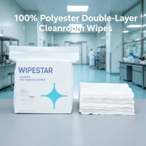WIPESTAR 2 Ply Polyester Cleanroom Wipes ODM OEM Free Samples 9inch Lint Free Cloths for Wiping Precision Instruments