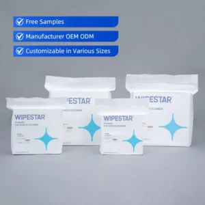 WIPESTAR 2 ply Cleanroom Wipes 6inch Polyester 100% Lint Free Wiping Cloth for Semiconductor Chip Industry