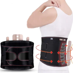 Waist Support Brace Belt Lower Back Lumbar Support Breathable Elastic Adjustable XXL Size Keep Spine Straight