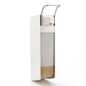 Wall Mounted Aluminum Metal 2L Elbow Lever Medical Hand Push Soap Dispenser Hospital Refillable Bottle