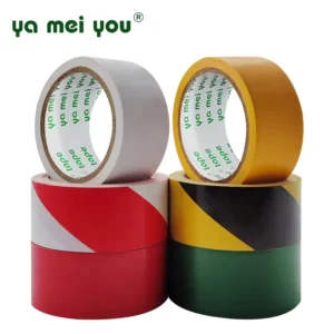 Warning Tape PVC Reflective Black and Yellow Workshop Floor Marking Tape High Viscosity
