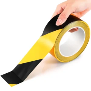 Warning Tape for Floor Marking Strong Adhesive Wear Resistance Waterproof Tape Roll Ideal for Walls Floors Pipes and Equipment
