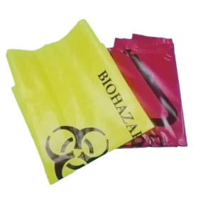 Waste Bag Sterilized Yellow Red Flat Mouth Biohazardous for Medical Use