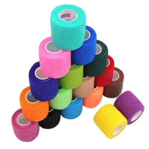 Water Activated Self Adhesive Athletic Masking Bandages Elastic Nonwoven Rubber First Aid Medical Wound Dressing Sports Tape for