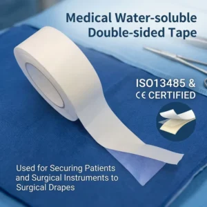 Water-Soluble Surgical Drape Fixation Tape Dissolvable Medical Double-Sided Adhesive for Reusable Drapes