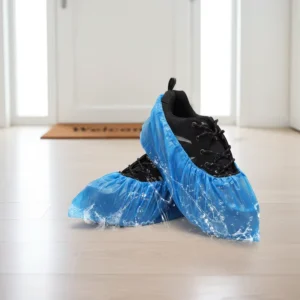 Waterproof Blue Transparent Clear Polyethylene PE CPE Plastic Disposable Shoes Covers