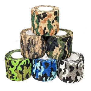 Waterproof Breathable Material Camouflage Print Self Adhesive Cohesive Elastic Wrap Equine Vet Non woven Bandage