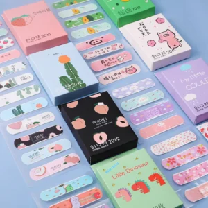 Waterproof CE Certified Sterile PU PE PVC Band Aids with Absorbent Pad Plaster First Aid Tape Strips Adhesive Bandages