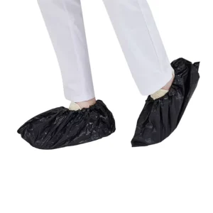 Waterproof Disposable HDPE Foot Cover Black Plastic CPE Shoe Cover