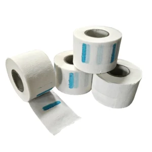 Waterproof Disposable Haircut Strips Ruffles Crepe Neck Paper Roll for Salon Barbershop