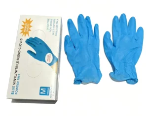 Waterproof Disposable Nitrile Gloves Blue Disposable Composite Nitrile Gloves Latex Free for Tattoo and Beauty