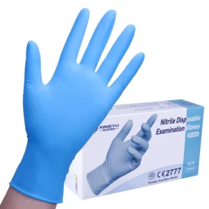 Waterproof Food Safety Gloves Nitrile Powder Free Disposable Blue Nitrile Gloves Examination Gloves