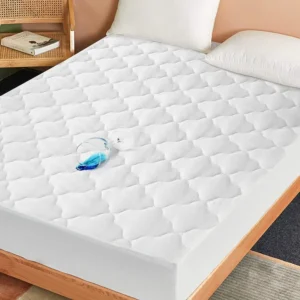 Waterproof Mattress Pad Queen Size Quilted Fitted Mattress Cover Machine Washable Mattress Protector 60″ X 80″ up to 18 Inches