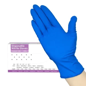 Waterproof Nitrile Gloves Dark Blue Medical Examination Aged Care Nurse Disposable Powder Free 3mil Nitrile Gloves for Dental
