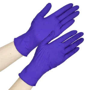 Waterproof Nitrile Gloves Mechanic Textured Fingertips Cobalt Blue Powder Free 4mil Disposable Nitrile Gloves for Industrial