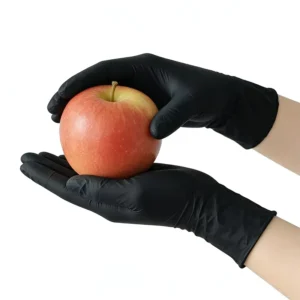 Waterproof Nitrile Work Gloves 4mil Kitchen Food Safety 100pcs box Black Disposable Powder Free Nitrile Gloves for Food Handling