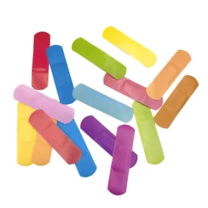 Waterproof PE Material First Aid Safety Bandage Wound Plaster Band Aids With Fabric Adhesive Bandage Band Aid