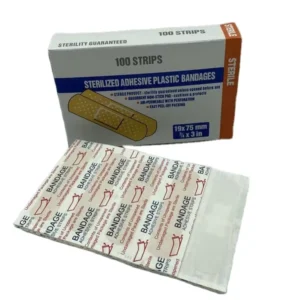 Waterproof PE Material First Aid Safety Bandage Wound Plaster Band Aids with Fabric Adhesive Bandage