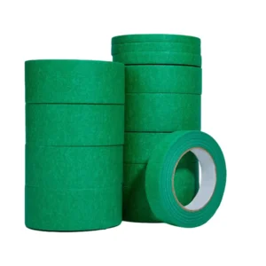 Waterproof Water Activated Easy-Tear Custom Trim Paint Painting Paper Mask Painter Wall Wide Sticky Gummed Crepe Green Printed