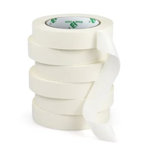 White Crepe Paper Masking Tape Strong Adhesion Heat Resistant Easy Tear Suitable for Automotive Painting Decoration