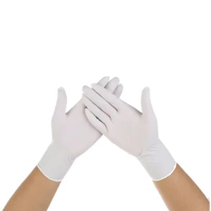 White Disposable Household Non sterilization Powder Free Synthetic Nitrile Mitt