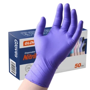 White Disposable Medical Exam Nitrile Gloves Powder Free Chemical Resistant 2 Pcs Pouch 40 Bags Portable First Aid Mobile