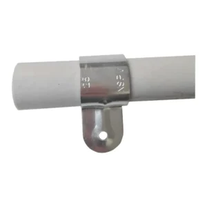 White Half Saddle Single Pipe Electrical Metal Cable Clips for Solar System