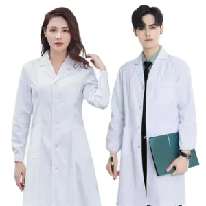 White Lab Coat Clothing Laboratory Dental Student Attendant Chemical Work Clothes Long Sleeve Short Sleeve