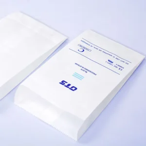 White Medical Sterilization Gusseted Paper Bags (60g Medical Grade Paper Steam Sterilized) for Hospital Surgical Use