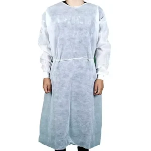 White Non Woven Disposable Protective Clothing PP Isolation Gown for Nurse and Food Industry Hospital Uniforms