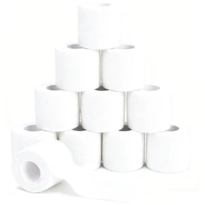 White Non woven Sports Finger Bandages Self adhesive Elastic Bandage or Cohesive Bandage