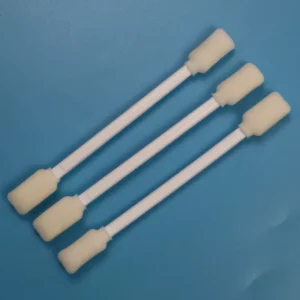 White PP Stick Rectangular Sponge Detailing Swab Medical Devices Cleaning Foam Tip Cleanroom Swab with Double Heads