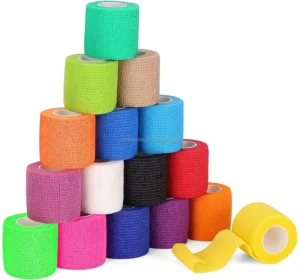 White Self Adhesive Bandage Wrap Breathable Self Adherent Wrap for People & Pets Cohesive Bandage for Sports Injury