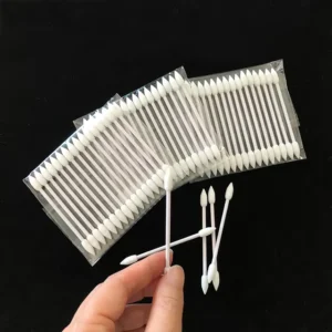 White Swab Reusable Cotton Swab Portable Soft Double Sided Ear Cleaning Silicone Swabs Makeup Eco Friendly Safe Washable Swab